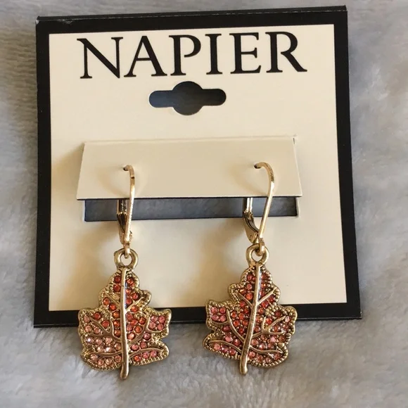 Napier Jewelry Napier Fall Golden Amber Leaves Fashion Pierced